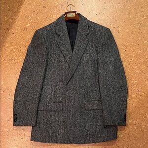 Harris Tweed Men’s Blazer | 40R | 42R | Grey Herringbone